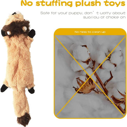 Dog Squeak Toys, No Stuffing Plush Dogs Chew Toy Bundle for Small Medium Large Breed Chewer Tough Durable Squeaky Pet Fetch Puppy Teething Chewing Interactive to Keep Them Busy Best Birthday Gift