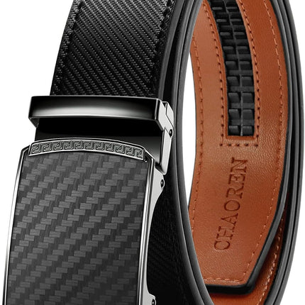 Mens Belt Leather Ratchet Belt - Customizable Fit, Effortless Style (35Mm)