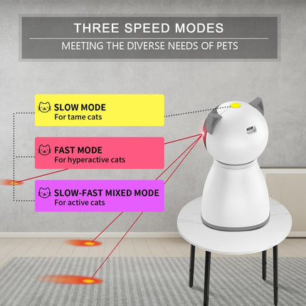 Cat Toys Laser for Indoor Cats,The 4Th Generation Real Random Trajectory Motion Activated Rechargeable Automatic Cat Laser Toy,Interactive Cat Toys for Bored Indoor Cats/Kittens
