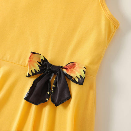 Girls Summer 2 Piece Outfits 4-12Y Butterfly Bow Sleeveless Tunic Tops and Floral Print Shorts Cute Clothes