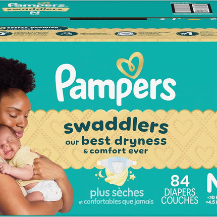 Swaddlers Diapers, Size 0 (Up to 10 Lbs), 84 Count, Hypoallergenic, Absorbent, Keeps Baby Dry and Comfortable, Skin Safe Disposable Newborn Baby Diaper
