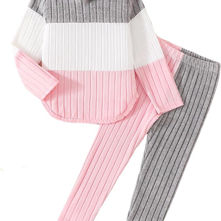 Girls Clothes Fall Girl Outfits 2Pcs Hoodie Pullover Sweatshirt+Pant+Leggings Winter Set for Size 4-8 Years Little Girls