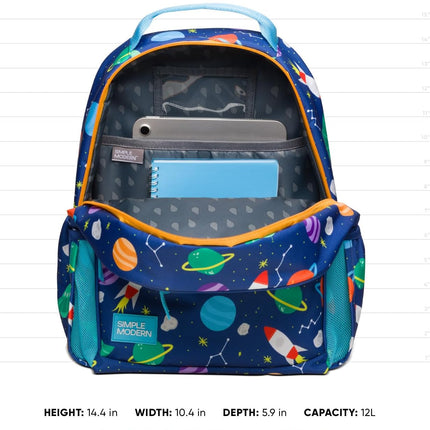 Simple Modern Medium Disney Toddler Backpack for School Girls and Boys | Kindergarten Elementary Kids Backpack | Fletcher Collection | Kids - 15" Tall | Princess Rainbows