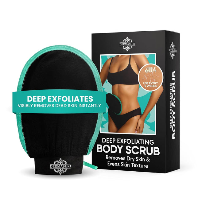 - Deep Exfoliating Glove - Korean Exfoliating Mitt & Body Scrubber - Keratosis Pilaris Treatment Scrub - Self Tanner Mitt & Ingrown Hair Exfoliator - Shower Gloves for Women & Men - (1 Pack)