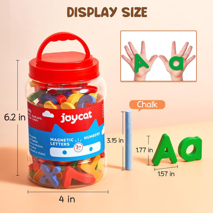 78 Pieces Magnetic Letters Numbers Alphabet Fridge Magnets ABC 123 Preschool Educational Learning Plastic Colorful Toy Set Uppercase Lowercase Math Symbols for Toddlers Kids 3+
