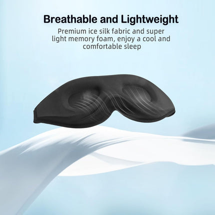 Sleep Mask for Side Sleeper Women Men, Eye Mask for Sleeping | Light Blocking 3D Contoured Sleeping Mask, Soft Breathable Sleep Eye Mask with Adjustable Elastic Strap for Travel, Black