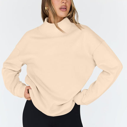 Womens Oversized Sweatshirts Mock Neck Pullover Long Sleeve Tops Fall Fashion Outfits 2026 Clothes