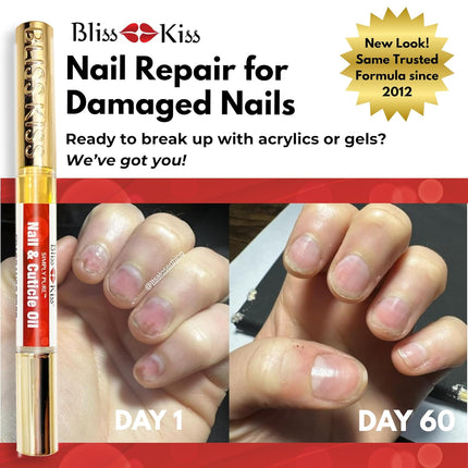 | Fragrance Free 4 Nail Oil Cuticle Pens W/Vitamin E & Jojoba⏤Nail Strengthener Nail Growth and Strengthening Serum for Brittle, Peeling, Breaking, Thin Nails