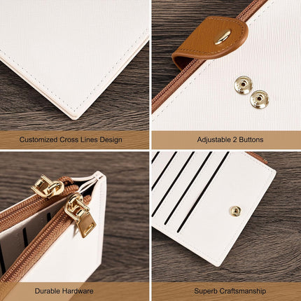 RFID Wallet Women Bifold Multi Card Wallet Case with Zipper Pocke Credit Card Holder for Women