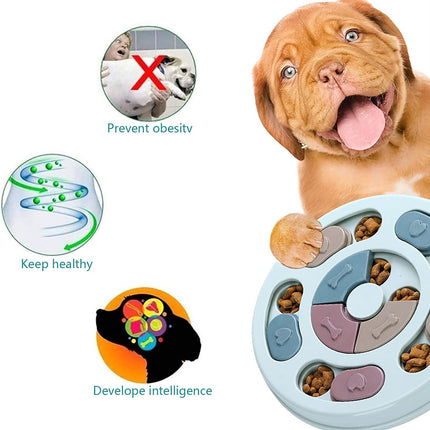 Dog Puzzle,Dogs Food Toys for IQ Training & Mental Enrichment,Dog Treat Puzzle(Blue)