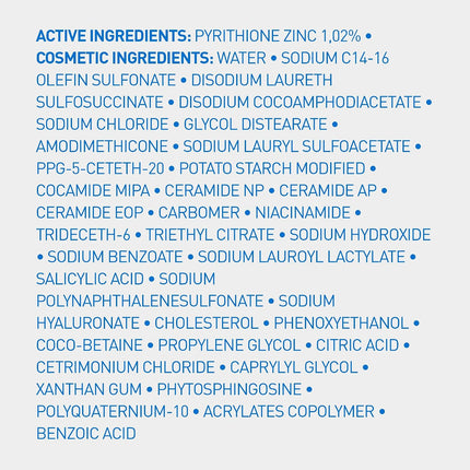 Hydrating anti Dandruff Shampoo, 1% Pyrithione Zinc Dandruff Treatment with Ceramides, Niacinamide & Hyaluronic Acid, Helps Eliminate Flakes & Provides Itchy Scalp Relief, Sulfate Free, 12 Oz
