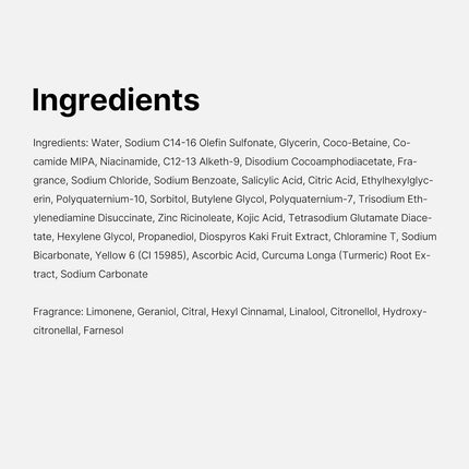 Kojic Acid Turmeric Brightening Body Wash | Gentle Shower Gel for Uneven Skin | Niacinamide, Vitamin C, AHA/BHA | Deep Cleansing, Hydrating Formula | Easy and Effective, 13.52 Fl.Oz