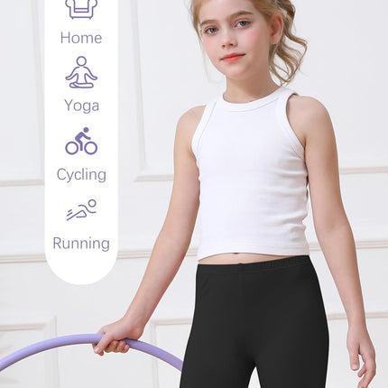 6 Pack Girls Bike Shorts under Dress Dance Cartwheel Shorts for Toddler Kids Summer Clothes Multicolor