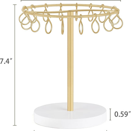 Claw Clip Organizer 16 Metal Hooks Display Holder Hair Clip, Gold