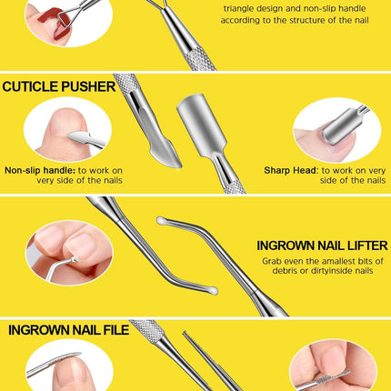 Nail File and Buffer Blocks with Nail Care Kit, 13 Pcs Manicure Kit for Women with Milk and Honey Cuticle Oil and Cuticle Trimmer Set