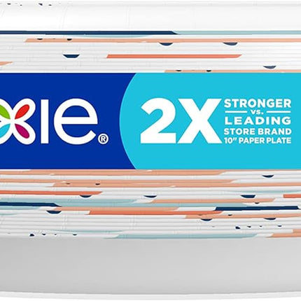Dixie Large Paper Plates, 10 Inch, 2X Stronger*, Microwave-Safe, Soak-Proof, Cut Resistant, Disposable Plates for Everyday Breakfast, Lunch, & Dinner Meals, 54 Count (Pack of 2)