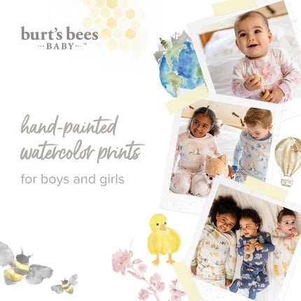 Girls' Organic Cotton, Sleep and Play Footed Pajamas | Easy Zip Front Pjs Feature a 2-Way Zipper to Ensure Newborns Have a Restful Nights Sleep