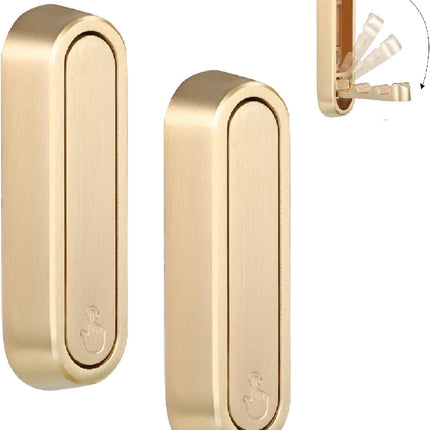 Folding Coat Hooks, 2 Pcs Foldable Gold Wall Hooks Heavy Duty Foldable Hook Bathroom Towel Hooks Robe Hooks Wall Mounted for Hanging Coat Towels Clothes Hat Bags Keys