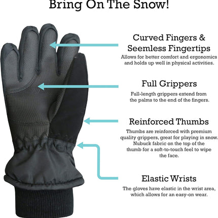 Kids Waterproof Winter Thinsulate Warm Gloves