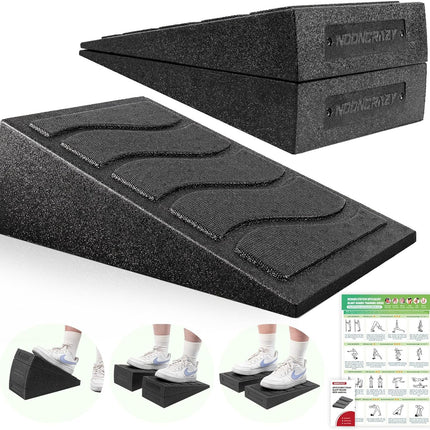 Slant Board for Calf Stretching, 5 Adjustable Angles Incline Board for Squat Wedge, 480 Lbs Weight Capacity Calf Stretch Yoga Foam Wedge for Exercise, Squat, Ankle Mobility & Physical Therapy