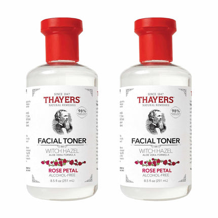 THAYERS Alcohol-Free Rose Petal Witch Hazel Facial Toner for Glowing Skin, Soothing, Hydrating, Refreshing Toner for All Skin Types, 12Oz (Packaging May Vary)