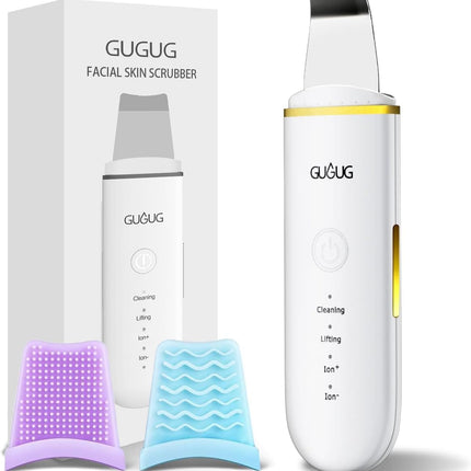 Skin Scrubber Face Spatula Skin Spatula Pore Cleaner Blackhead Remover Tools for Facial Deep Cleansing-4 Modes -White