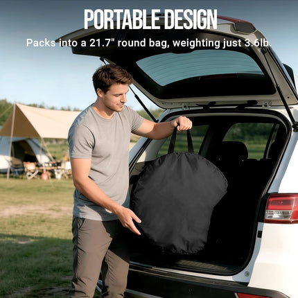 Pop up Shower Tent for Camping Essentials, Portable Instant Changing Tent with Ventilation Window & Carry Bag, Privacy Dressing Room Bathroom Toilet for Beach & Outdoor, Standard, Black