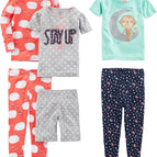 12 Months / Coral Orange Sheep/Green Monkey/Grey Dots/Navy Stars