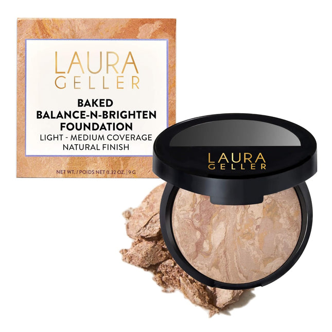 Award-Winning Baked Balance-N-Brighten Color Correcting Powder Foundation – Handmade in Italy – Buildable Coverage, Matte Finish – for Mature & Sensitive Skin – 02 Fair