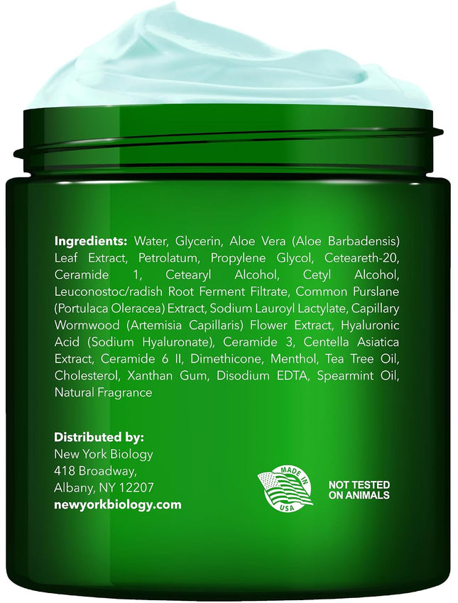 New York Biology Tea Tree Oil Foot Cream for Dry Feet and Rough Heels - Moisturizing Foot Cream - 8 Oz
