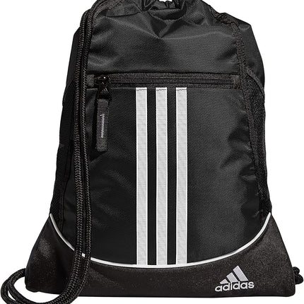 Adidas Alliance Sackpack – Drawstring Backpack for Sports, Small Gym Bag, Black/2, OSFA