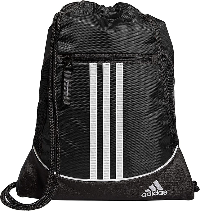 Adidas Alliance Sackpack – Drawstring Backpack for Sports, Small Gym Bag, Black/2, OSFA
