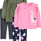 3T / Black/Navy Floral/Olive/Pink Dinosaur