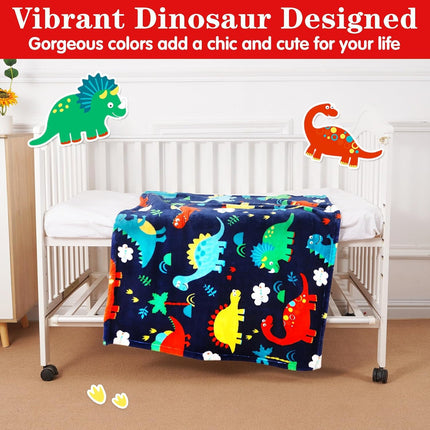 Toddler Blanket for Boys and Girls, Plush and Thick Dinosaur Blanket Birthday Gifts for Toddler and Baby (Dinosaur, 30X40 Inches)