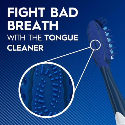 Pro Clean Crossaction Manual Toothbrush, 6- Pack, Medium Soft Bristle Brushes for Adults, Deep Plaque Removal, Daily Gum Health and Fresh Breath, Travel Toiletries