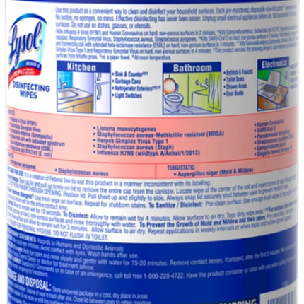 Disinfecting Wipes, All Purpose Cleaner, Multi-Surface Antibacterial Cleaning Wipes, Household Cleaning Supplies, Dorm Essentials, Crisp Linen Scent, 80 Ct.
