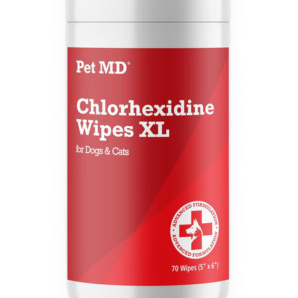 XL Topical Wipes with Aloe for Dogs and Cats - 70Ct | Topical Wipes for Cleansing of Skin and Coat for Pets