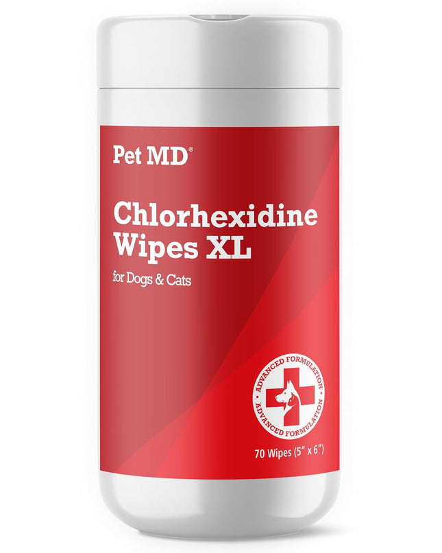 XL Topical Wipes with Aloe for Dogs and Cats - 70Ct | Topical Wipes for Cleansing of Skin and Coat for Pets