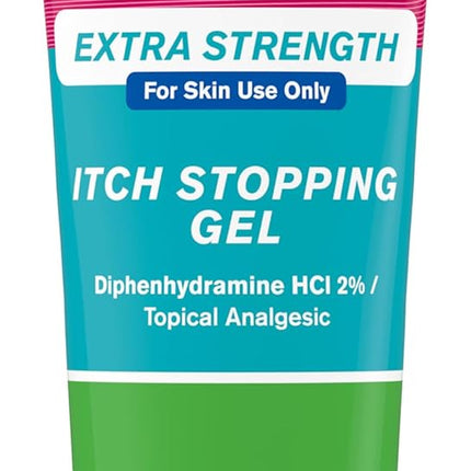 Benadryl Topical Itch Relief Gel, Extra Strength, Contains 2% Diphenhydramine Hcl, Soothing Relief from Scrapes, Insect Bites, Sunburn and More, Great for Outdoors, 3.5 Fl Oz
