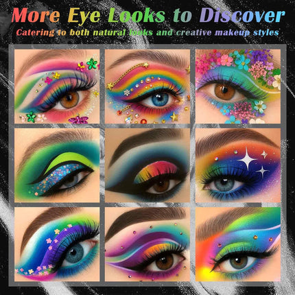 Highly Pigmented Eye Makeup Palette, Matte Shimmer Metallic Eyeshadow Pallet Long Lasting Blendable Natural Colors Make up Eye Shadows Cosmetics Gift Kit