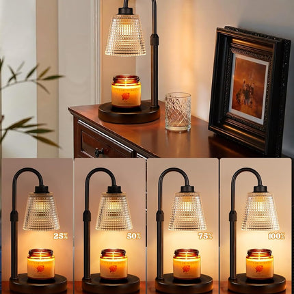 Candle Warmer Lamp with Timer, Dimmable Candle Warmer for Jar Candles, Height Adjustable Wax Melts Warmer, Birthday Gifts for Women Mom, House Warming Gifts New Home Decor