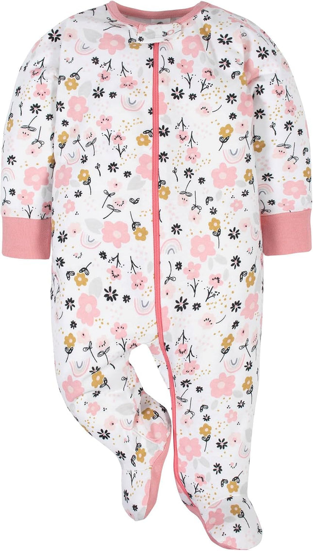 Baby Girls 4-Pack Sleep 'N Play Footie