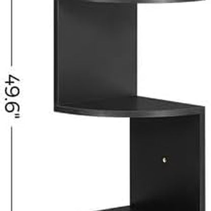 VASAGLE CUSTOS Collection - Corner Shelf Wall Mount, 5-Tier Floating Corner Bookshelf, Plant Shelf for Bedroom, Living Room, Bathroom, Home Office, Black ULBC072B01