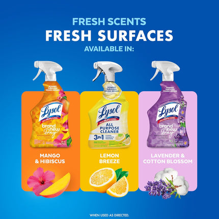 All Purpose Cleaner Spray, Multi-Purpose Disinfecting Spray, Kitchen & Bathroom Cleaner, Lemon Breeze Scent, 32 Fl Oz