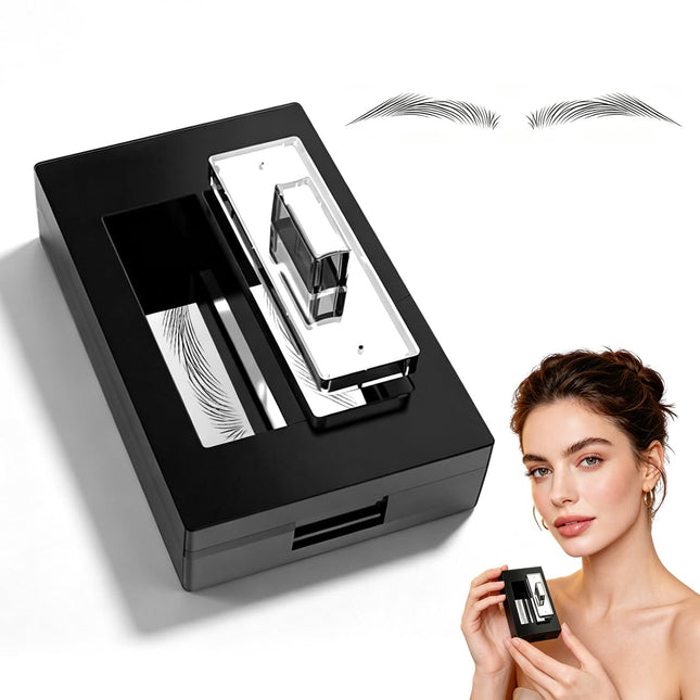 Eyebrow Stamp, Brow Stamp Stencil Kit, Brow Makeup Tool，Black 1：1PC