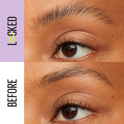 Maybelline Super Lock Brow Glue Eyebrow Gel, Lightweight Brow Gel for up to 24HR Hold, Clear, 1 Count