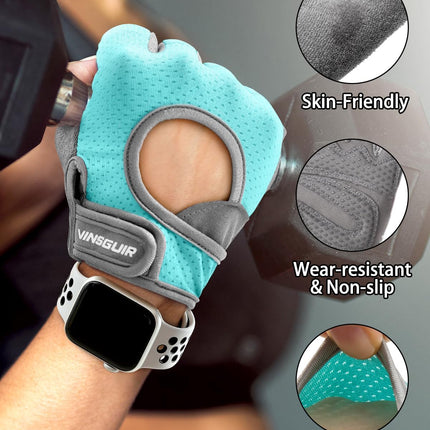 Workout Gloves for Women and Men, Breathable Weight Lifting Gloves for Gym Exercise, Fitness, Training, and Cycling, with Excellent Grip and Cushion Pads