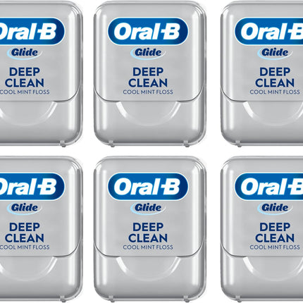 Glide Deep Clean Dental Floss, Cool Mint, Value 6 Pack (40M Each)