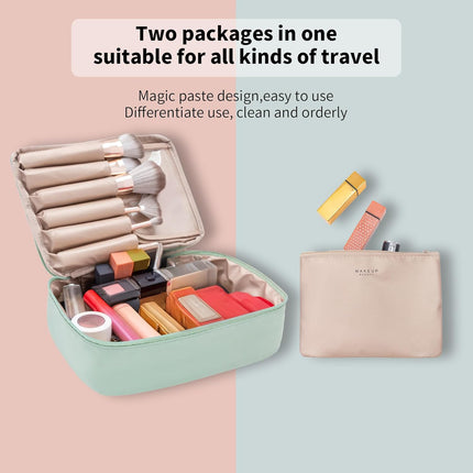 Travel Makeup Bag Cosmetic Bag Makeup Bag Toiletry Bag for Women and Men (Green)