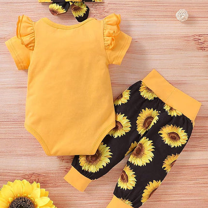 Newborn Baby Girl Clothes Infant Ruffle Romper Pants Set Summer Outfits Cute Baby Clothes for Girls